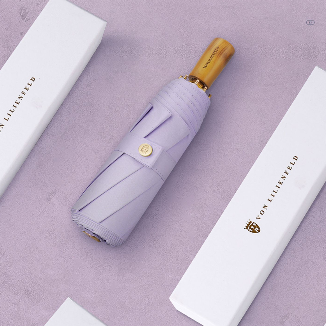 紫陽花の3段折りたたみ傘(晴雨兼用傘)8本骨/16本骨 二枚生地