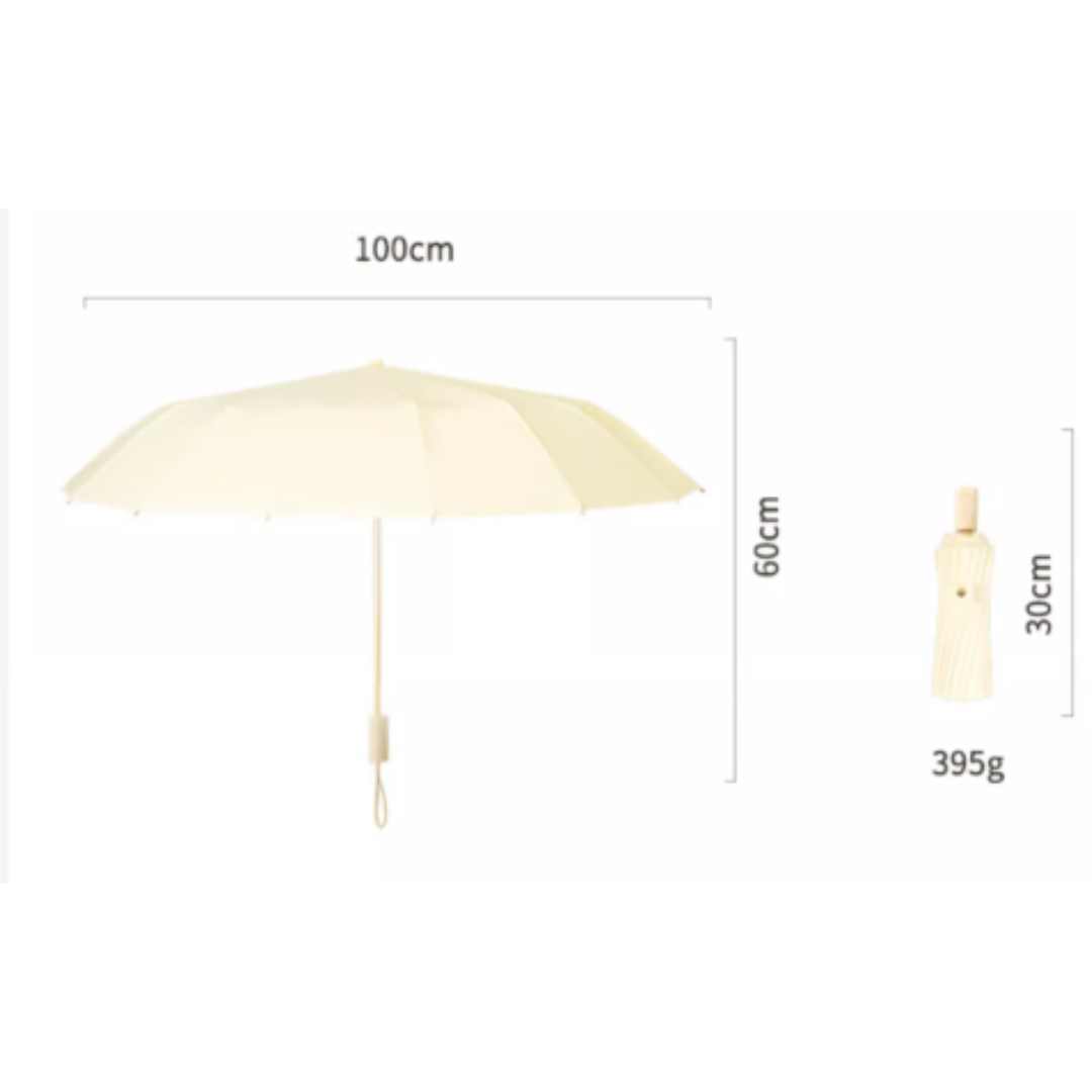 Quiet Flower Gardenの3段折りたたみ傘(晴雨兼用傘)16本骨