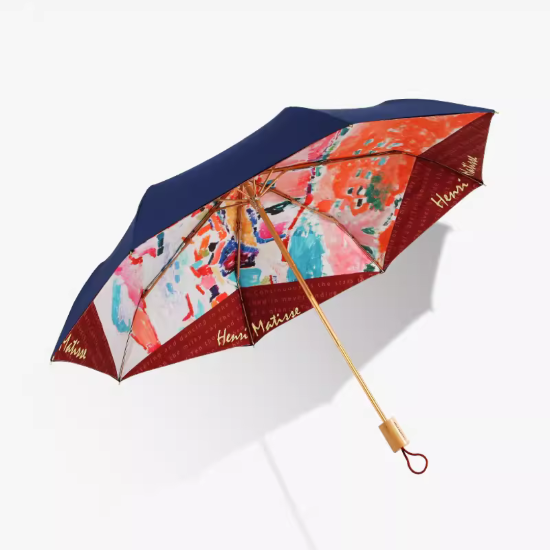 アンリ・マティスの「コリウールの屋根」の3段折りたたみ傘(晴雨兼用傘)8本骨