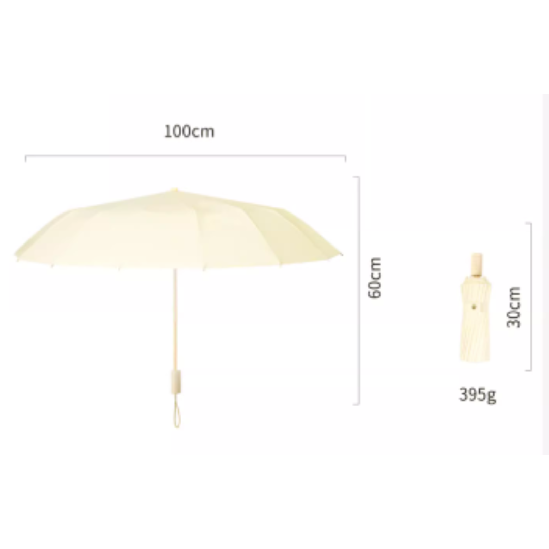 Rose Vintage Graceの3段折りたたみ傘(晴雨兼用傘)16本骨