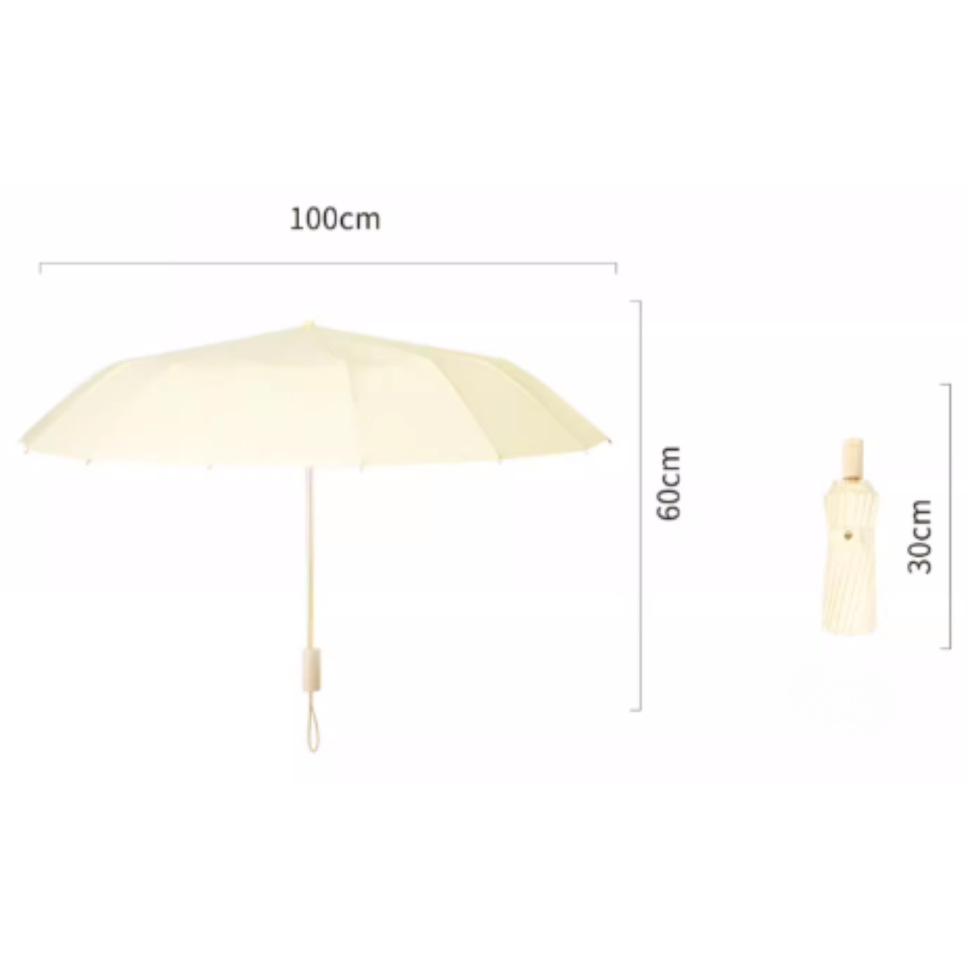 Lively Summer Flowerの3段折りたたみ傘(晴雨兼用傘)16本骨