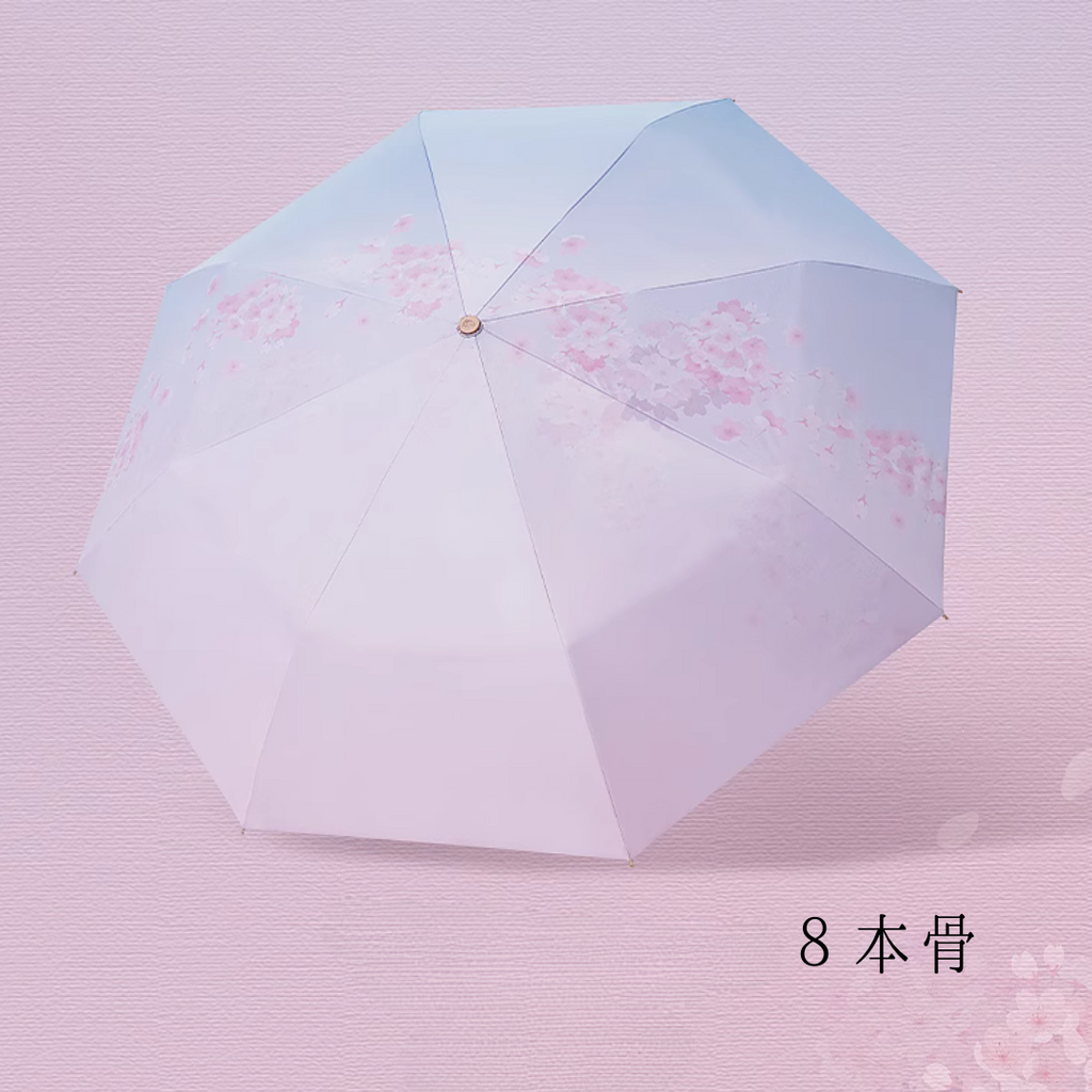 さくらと青空 晴雨兼用折りたたみ傘 UPF50+