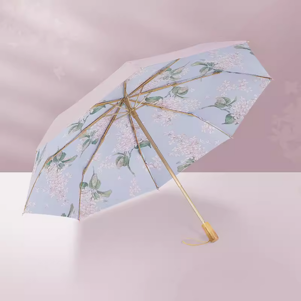 ライラック 晴雨兼用折りたたみ傘 8本骨 UPF50+