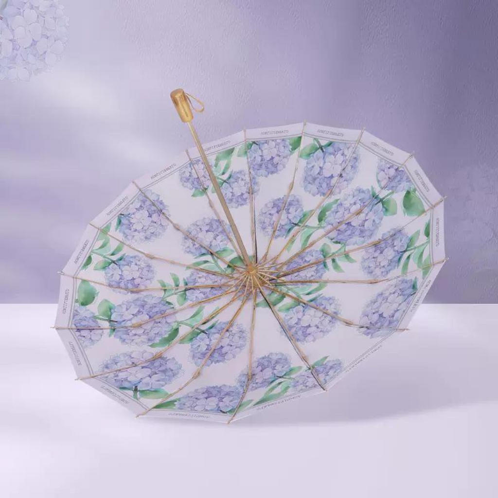 紫陽花 晴雨兼用折りたたみ傘 UPF50+
