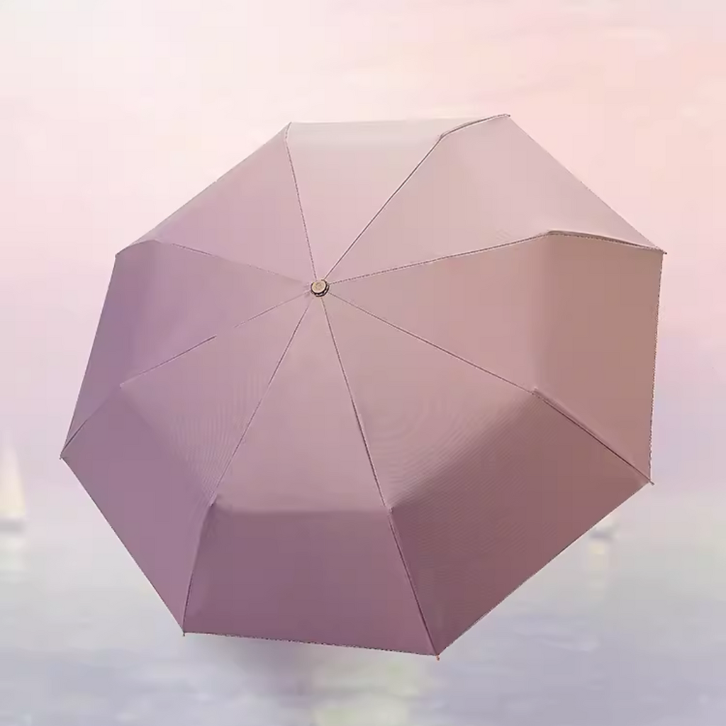海の夕焼け風景柄 晴雨兼用折りたたみ傘 8本骨 UPF50+