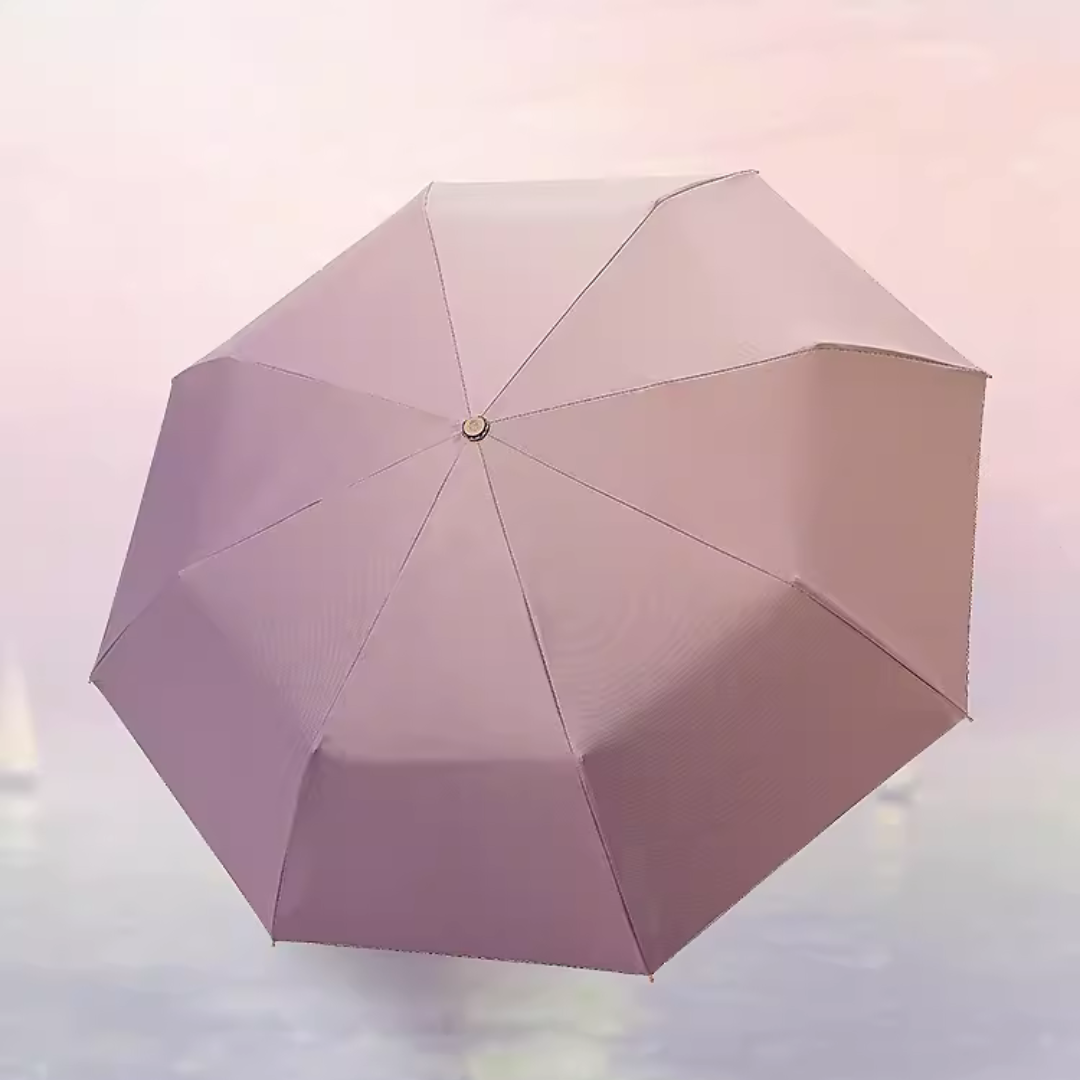 海の夕焼け風景柄 晴雨兼用折りたたみ傘 8本骨 UPF50+