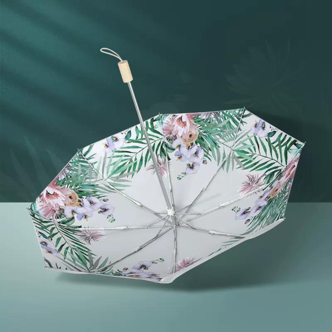 月花美人 晴雨兼用折りたたみ傘 8本骨 UPF50+