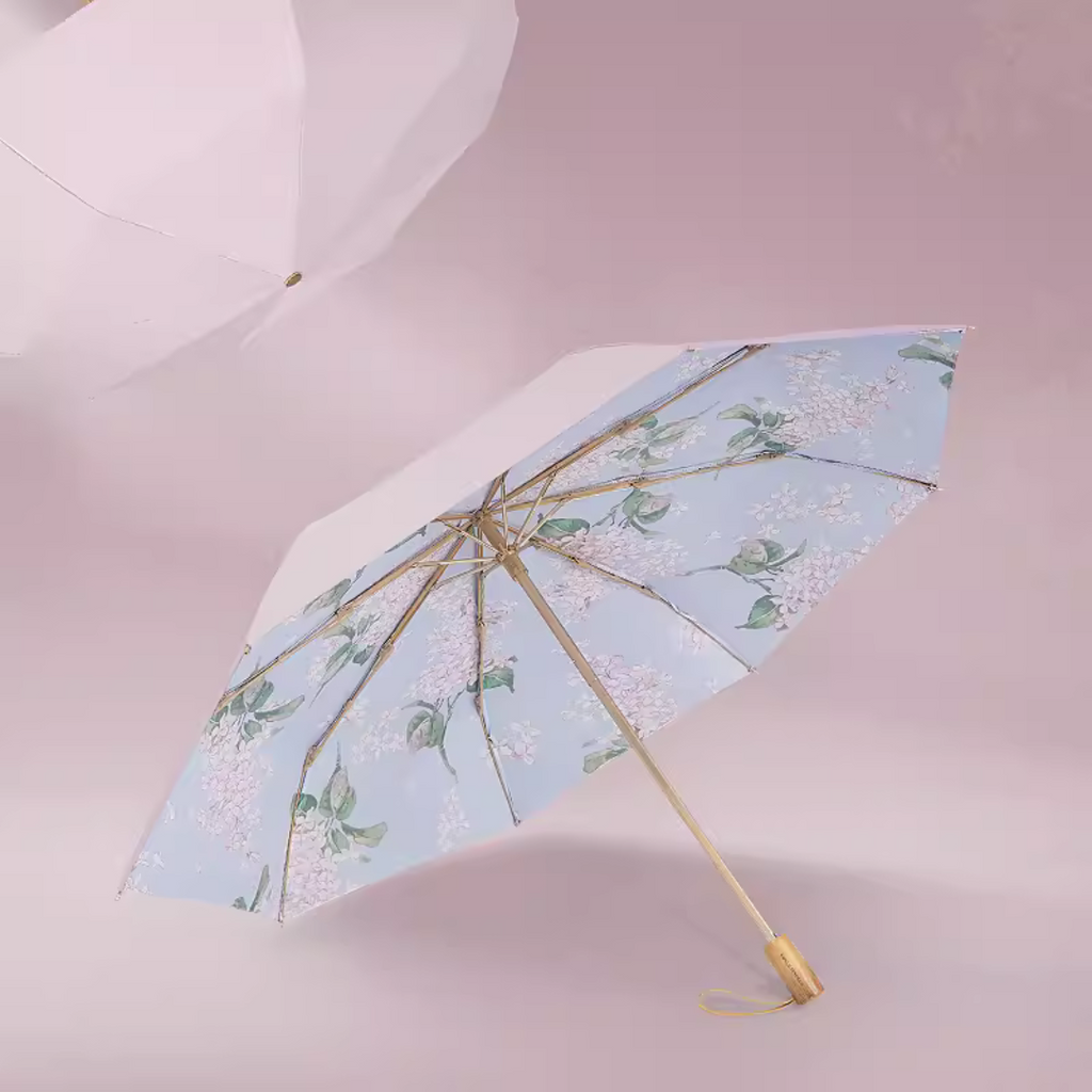 ライラック 晴雨兼用折りたたみ傘 8本骨 UPF50+