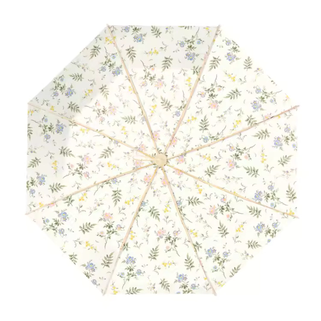 French Style Flowerの3段折りたたみ傘（晴雨兼用傘）8本骨