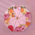 鮮やかな薔薇の絵画 晴雨兼用折りたたみ傘 8本骨 UPF50+