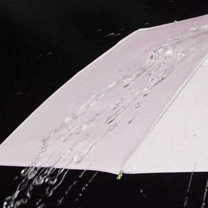 ライラックの3段折りたたみ傘 （晴雨兼用傘）8本骨 二枚生地