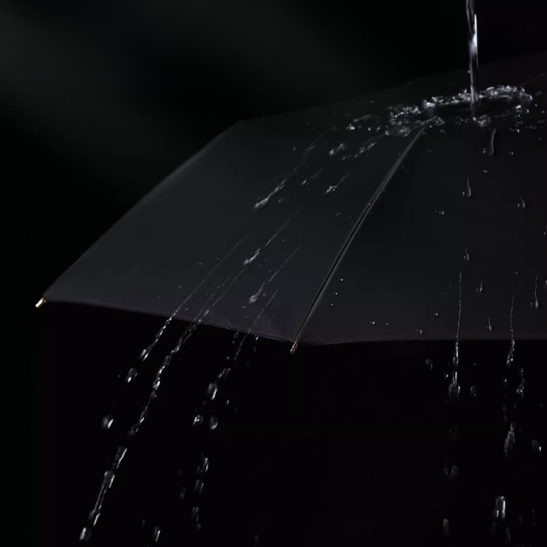 スタンダート・ブラック 晴雨兼用折りたたみ傘 8本骨 UPF50+