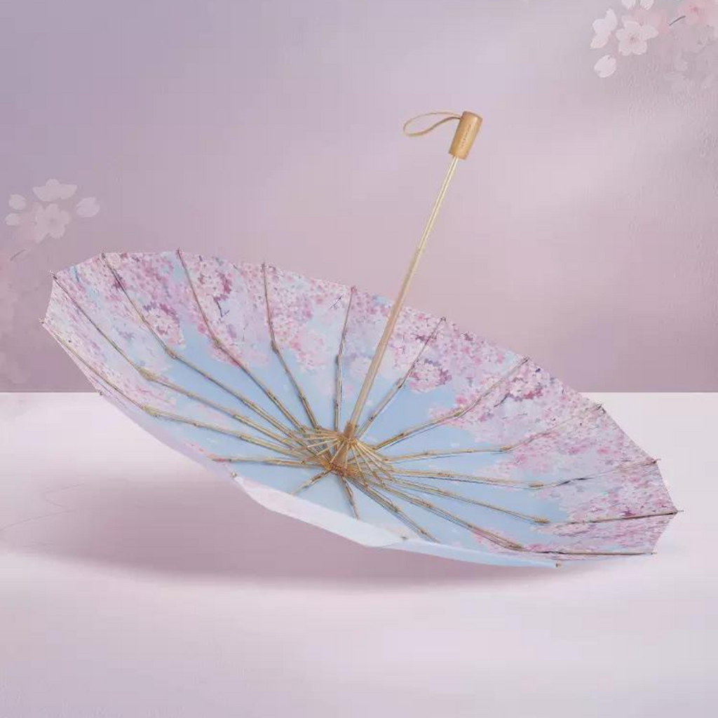 さくらと青空 晴雨兼用折りたたみ傘 UPF50+