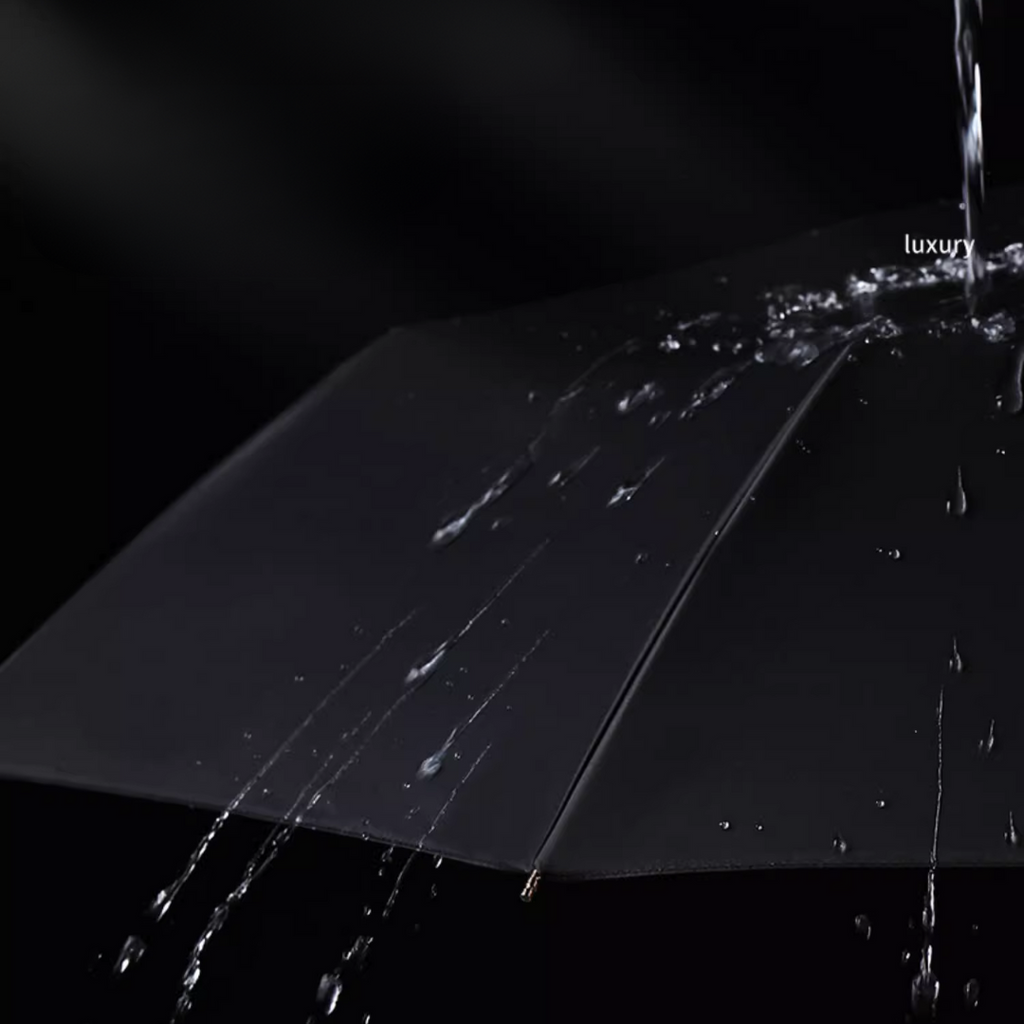 白と青の風景画 晴雨兼用折りたたみ傘 UPF50+