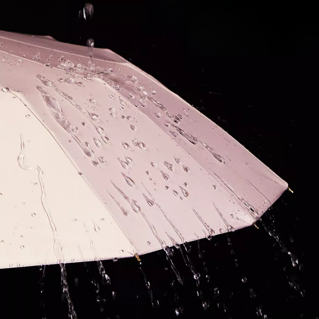 美しい桜柄 晴雨兼用折りたたみ傘 16本骨 UPF50+